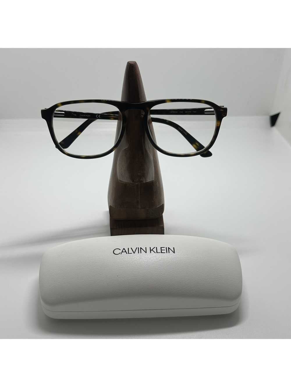 Calvin Klein Tortoise Prescription Glasses Frames with White Case